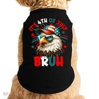 Bruh 4th Of July Bald Eagle Funny Doggie Tank thumb 0