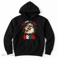 Bruh 4th Of July Bald Eagle Funny Hoodie thumb 0