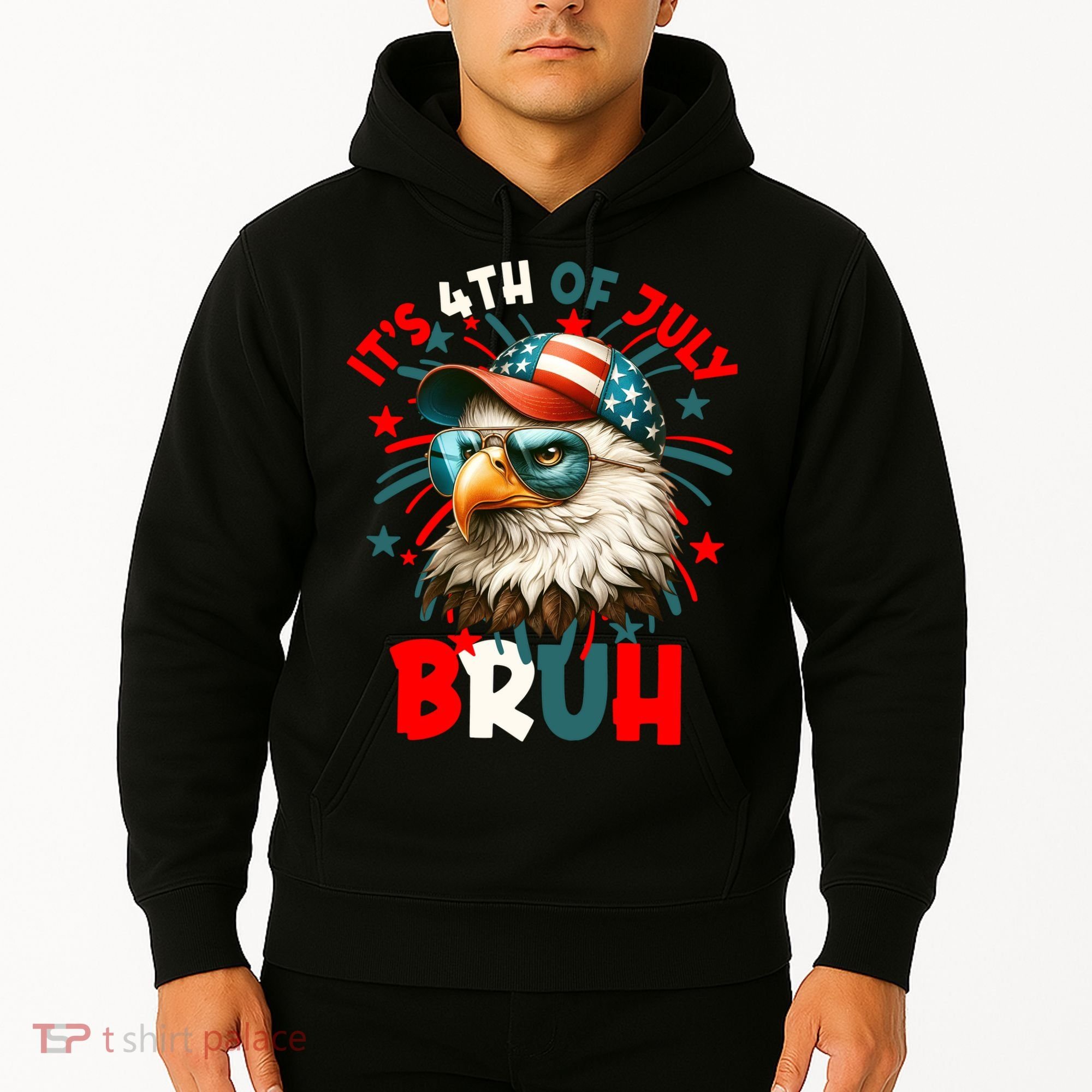Bruh 4th Of July Bald Eagle Funny Hoodie