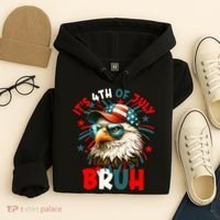 Bruh 4th Of July Bald Eagle Funny Hoodie thumb 4