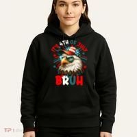 Bruh 4th Of July Bald Eagle Funny Hoodie thumb 5