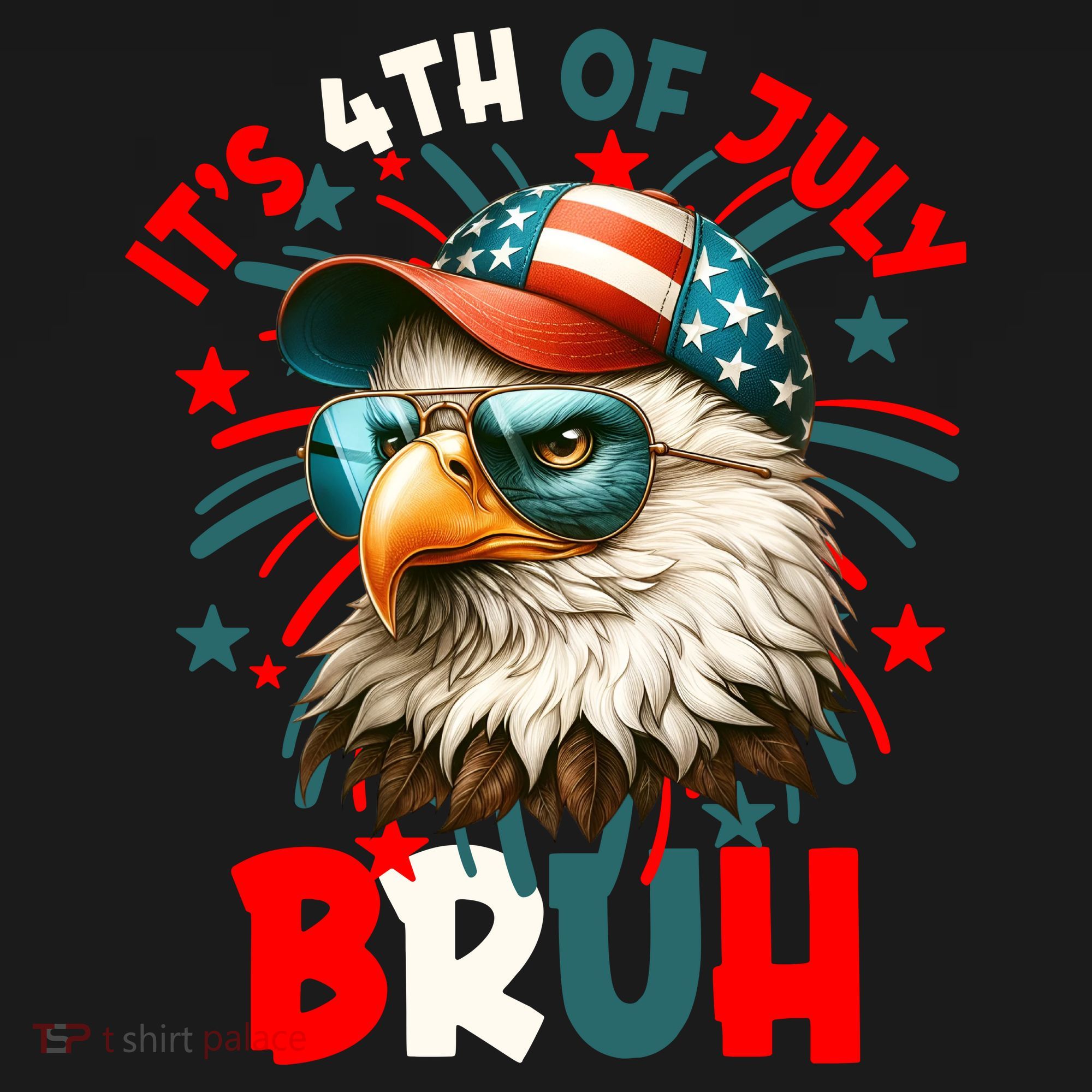 Bruh 4th Of July Bald Eagle Funny Apron