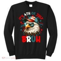 Bruh 4th Of July Bald Eagle Funny Sweatshirt thumb 0