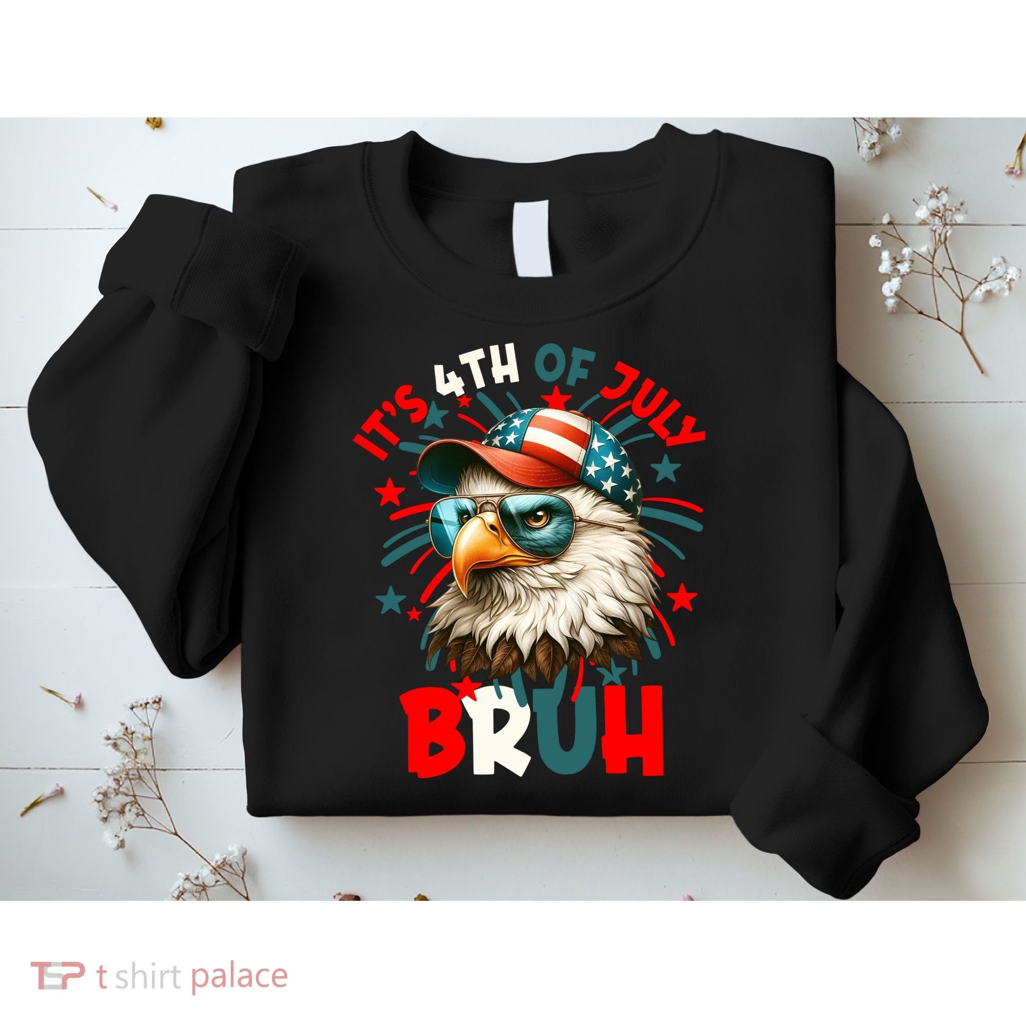 Bruh 4th Of July Bald Eagle Funny Sweatshirt