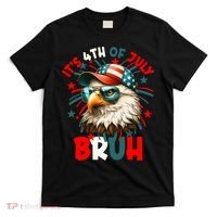 Bruh 4th Of July Bald Eagle Funny T-Shirt thumb 0