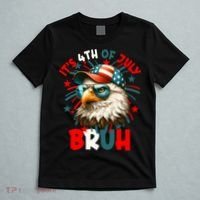 Bruh 4th Of July Bald Eagle Funny T-Shirt thumb 5