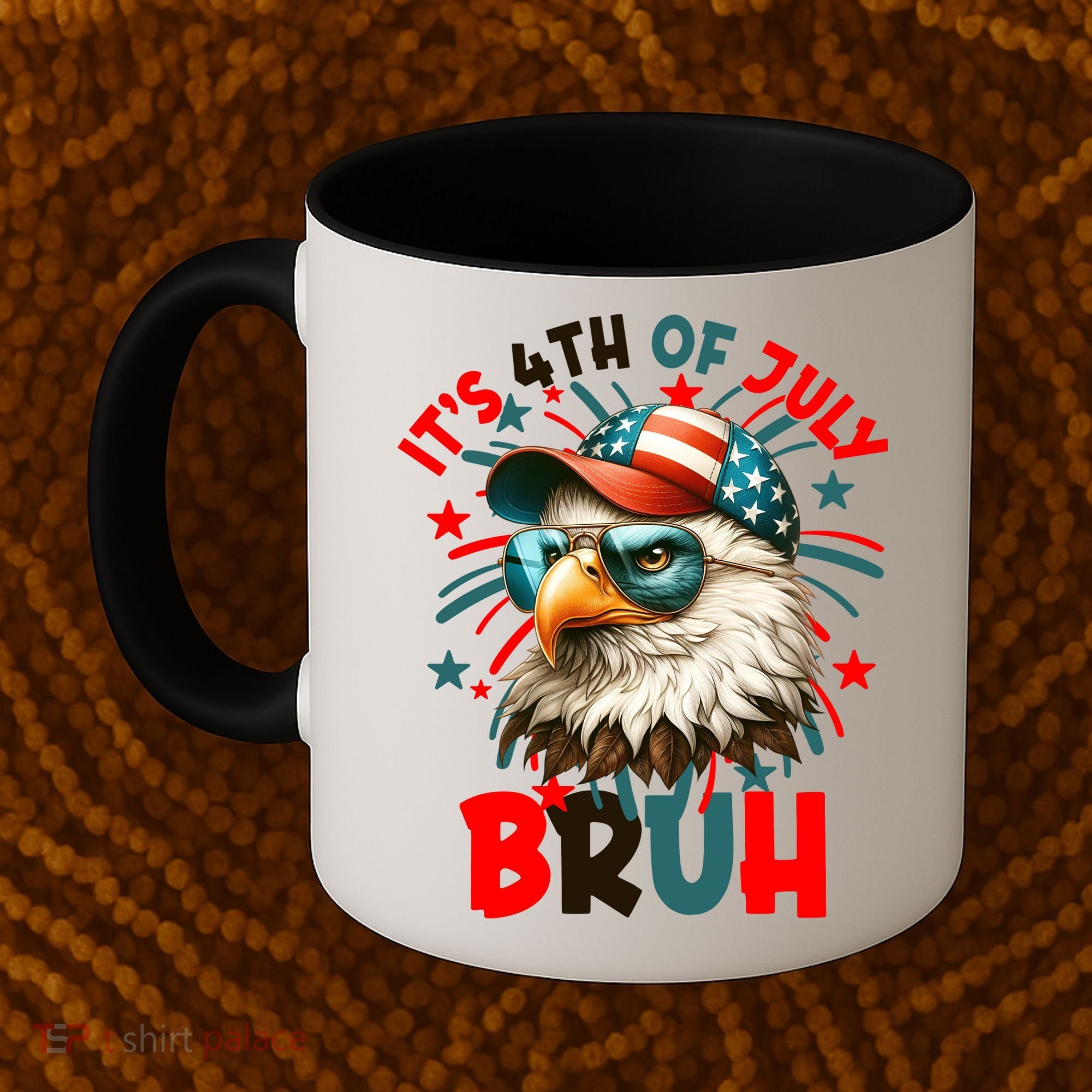 Bruh 4th Of July Bald Eagle Funny Coffee Mug