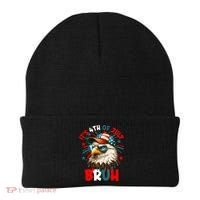 Bruh 4th Of July Bald Eagle Funny Beanie thumb 0