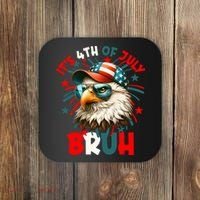 Bruh 4th Of July Bald Eagle Funny Coaster thumb 0