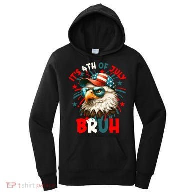 Bruh 4th Of July Bald Eagle Funny Women's Hoodie