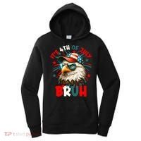 Bruh 4th Of July Bald Eagle Funny Women's Hoodie thumb 0