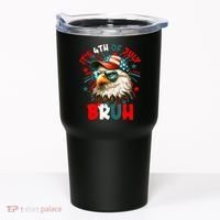 Bruh 4th Of July Bald Eagle Funny Tumbler thumb 0