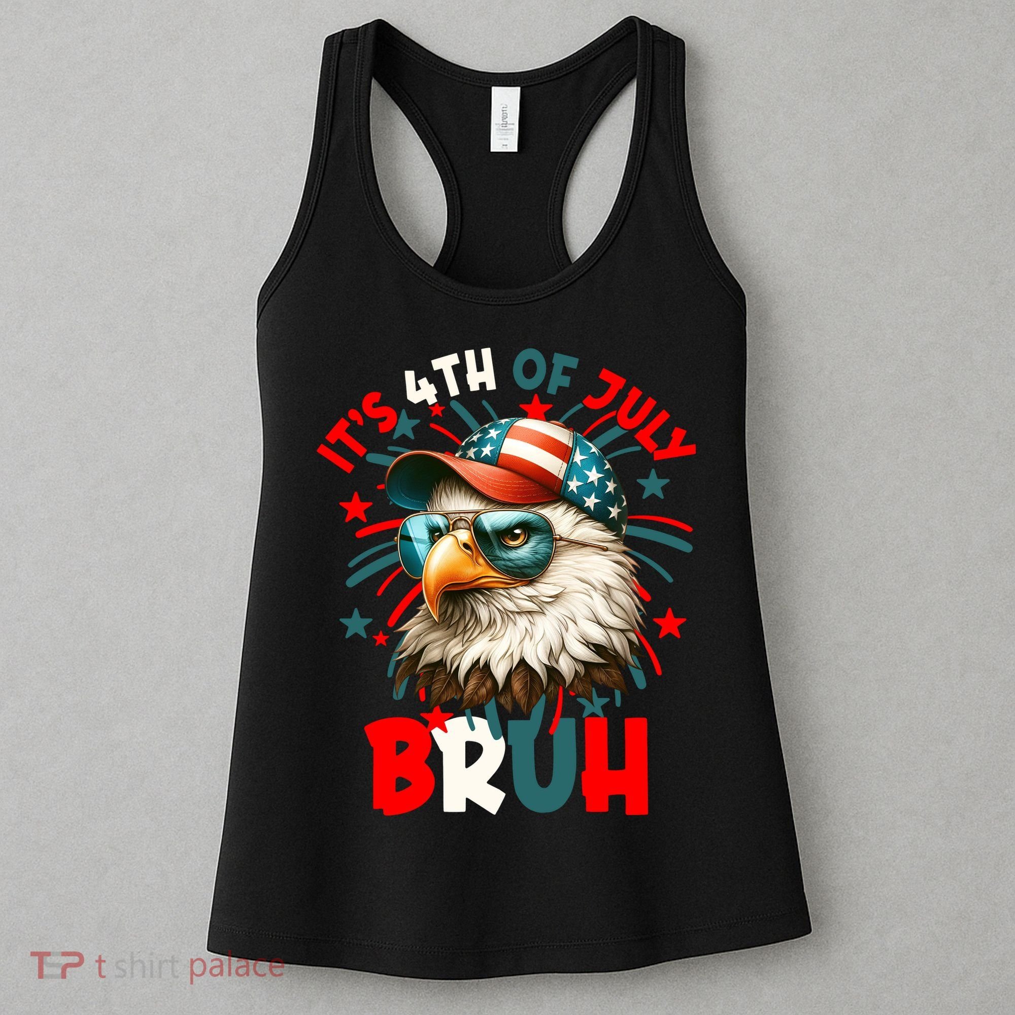 Bruh 4th Of July Bald Eagle Funny Women's Tank Top