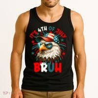 Bruh 4th Of July Bald Eagle Funny Tank Top thumb 3