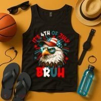 Bruh 4th Of July Bald Eagle Funny Tank Top thumb 4