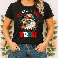 Bruh 4th Of July Bald Eagle Funny Women's T-Shirt thumb 2