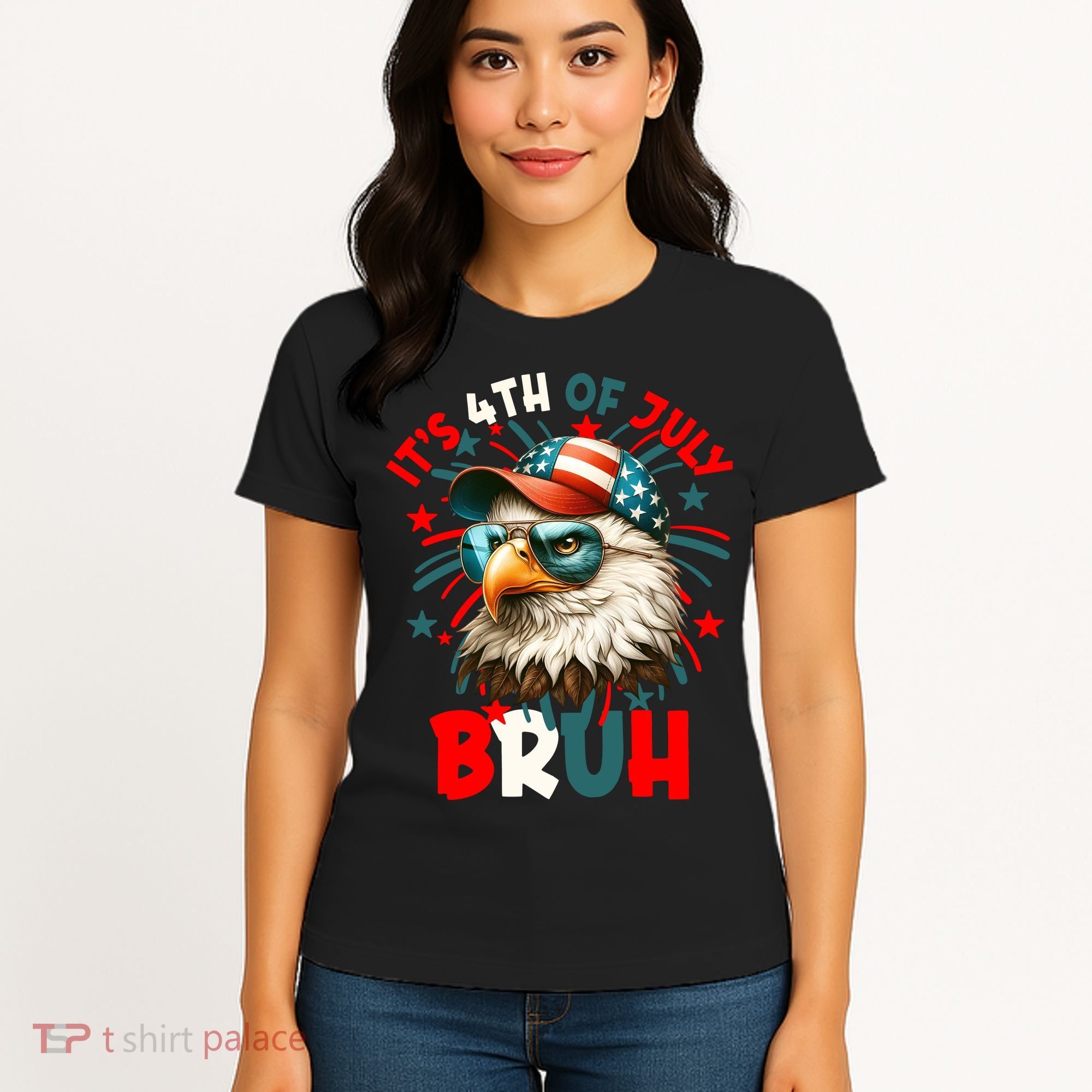 Bruh 4th Of July Bald Eagle Funny Women's T-Shirt
