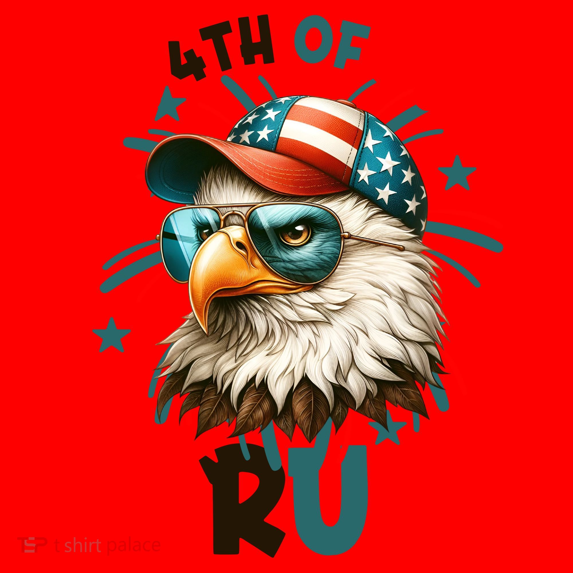 Bruh 4th Of July Bald Eagle Funny Santa Hat