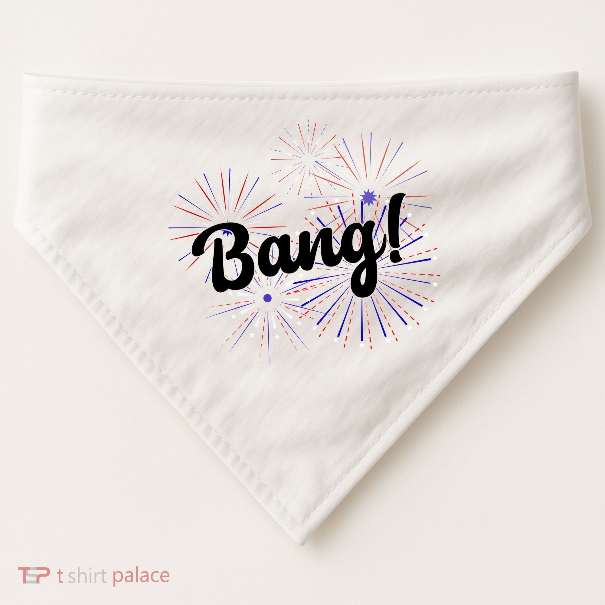 Bang 4th Of July Firework USA-Made Doggie Bandana