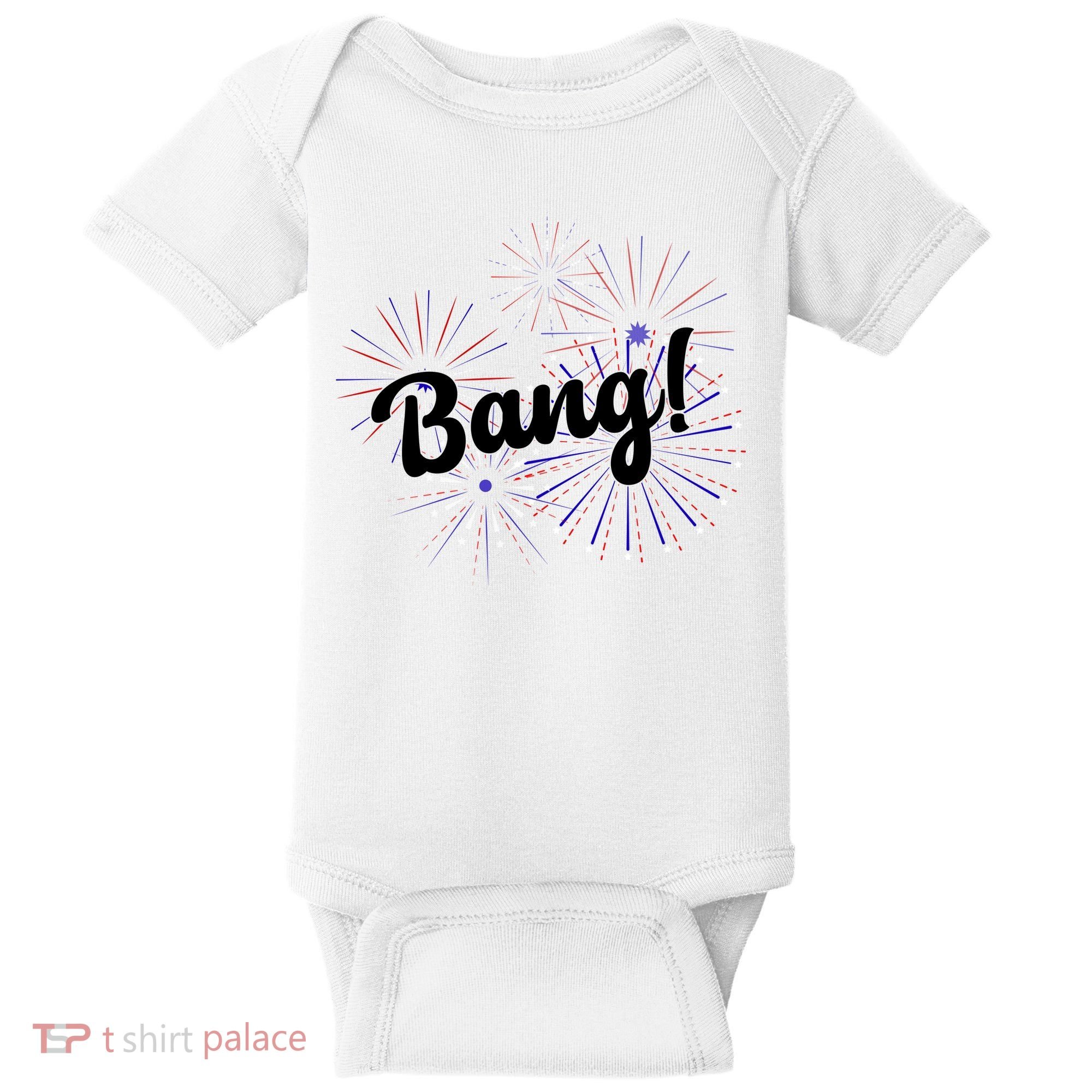 Bang 4th Of July Firework Baby Bodysuit