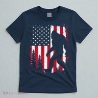 Bigfoot 4th of July American USA Flag Patriotic T-Shirt thumb 5