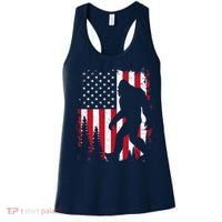 Bigfoot 4th of July American USA Flag Patriotic Women's Tank Top thumb 0
