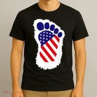 Bigfoot 4th Of July Bigfoot American Flag T-Shirt thumb 3