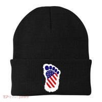 Bigfoot 4th Of July Bigfoot American Flag Beanie thumb 0