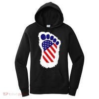 Bigfoot 4th Of July Bigfoot American Flag Women's Hoodie thumb 0