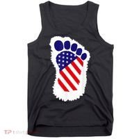 Bigfoot 4th Of July Bigfoot American Flag Tank Top thumb 0