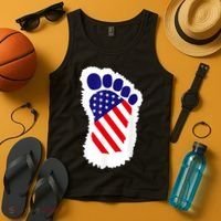 Bigfoot 4th Of July Bigfoot American Flag Tank Top thumb 4