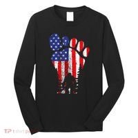 Bigfoot 4th Of July Sasquatch American Flag Patriotic Long Sleeve Shirt thumb 0