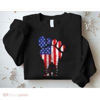 Bigfoot 4th Of July Sasquatch American Flag Patriotic Sweatshirt thumb 2