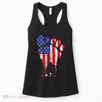 Bigfoot 4th Of July Sasquatch American Flag Patriotic Women's Tank Top thumb 0