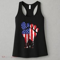 Bigfoot 4th Of July Sasquatch American Flag Patriotic Women's Tank Top thumb 3