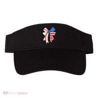Baseball 4th Of July Coquette Bow Women Baseball Mom Visor thumb 0
