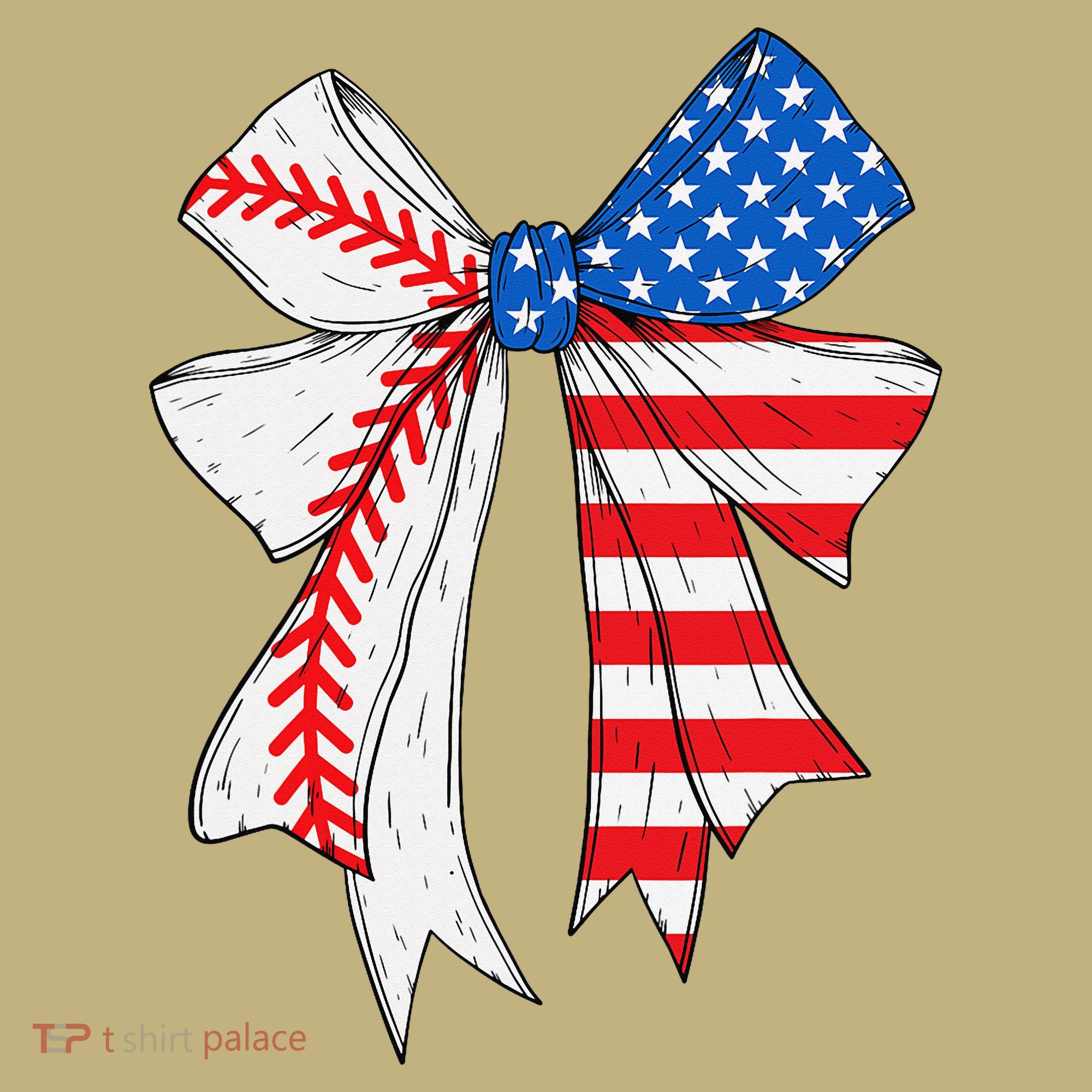 Baseball 4th Of July Coquette Bow Women Baseball Mom Mousepad