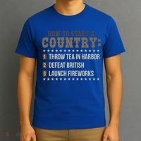 Boston 4th Of July Funny Tea Party Patriotic Patriot Gift Cool Gift T-Shirt thumb 3