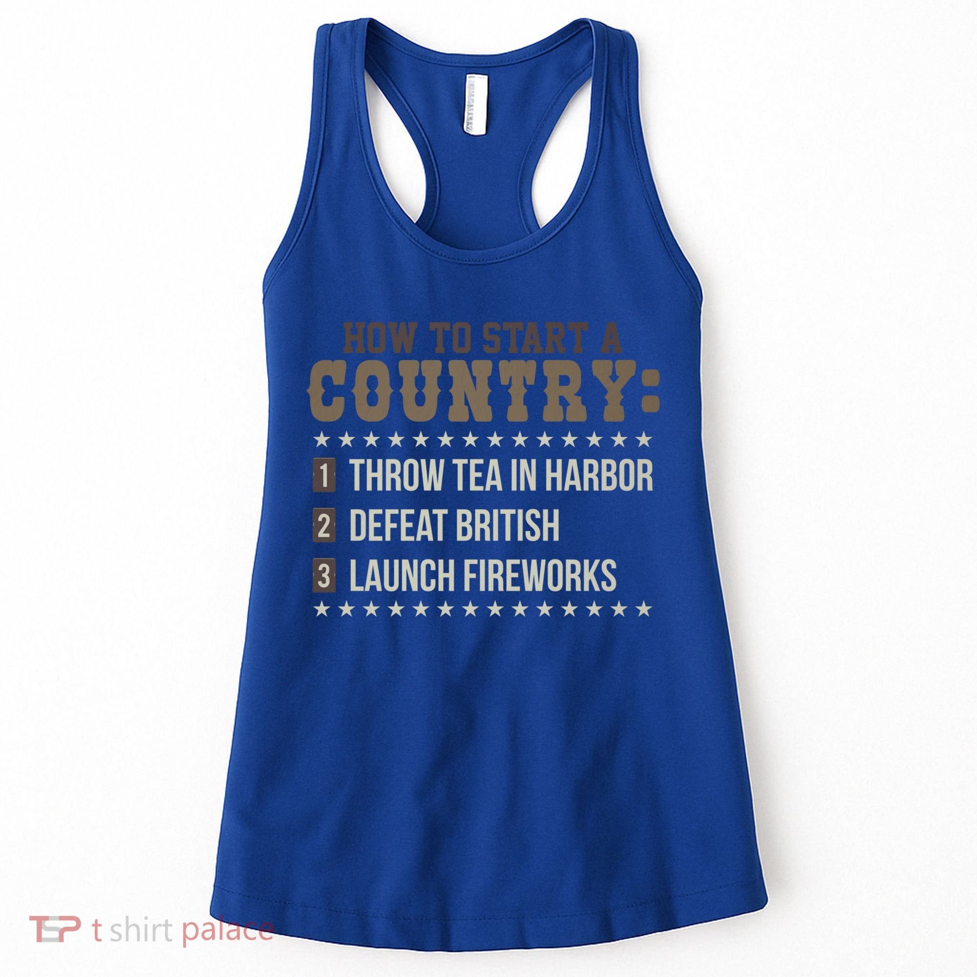 Boston 4th Of July Funny Tea Party Patriotic Patriot Gift Cool Gift Women's Tank Top