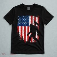Bigfoot 4th of July Bald Eagle American USA Flag Patriotic T-Shirt thumb 5