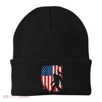 Bigfoot 4th of July Bald Eagle American USA Flag Patriotic Beanie thumb 0