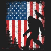 Bigfoot 4th of July Bald Eagle American USA Flag Patriotic Beanie thumb 2
