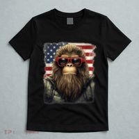Bigfoot 4th Of July American USA Flag Patriotic T-Shirt thumb 5