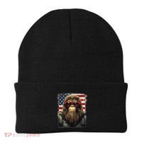Bigfoot 4th Of July American USA Flag Patriotic Beanie thumb 0