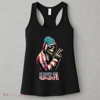 Bigfoot 4th Of July Usa Patriotic Sasquatch Women's Tank Top thumb 3