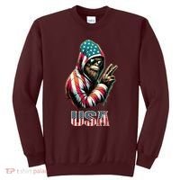 Bigfoot 4th Of July Usa Patriotic Sasquatch Sweatshirt thumb 0