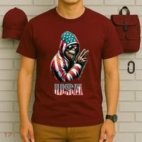 Bigfoot 4th Of July Usa Patriotic Sasquatch T-Shirt thumb 6