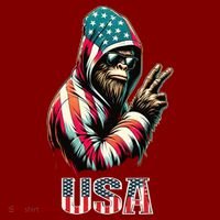 Bigfoot 4th Of July Usa Patriotic Sasquatch Beanie thumb 2