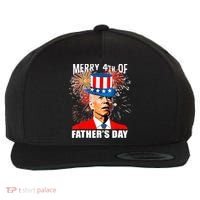 Biden 4th Of July Joe Biden Happy Father's Day Funny Wool Snapback Cap thumb 0