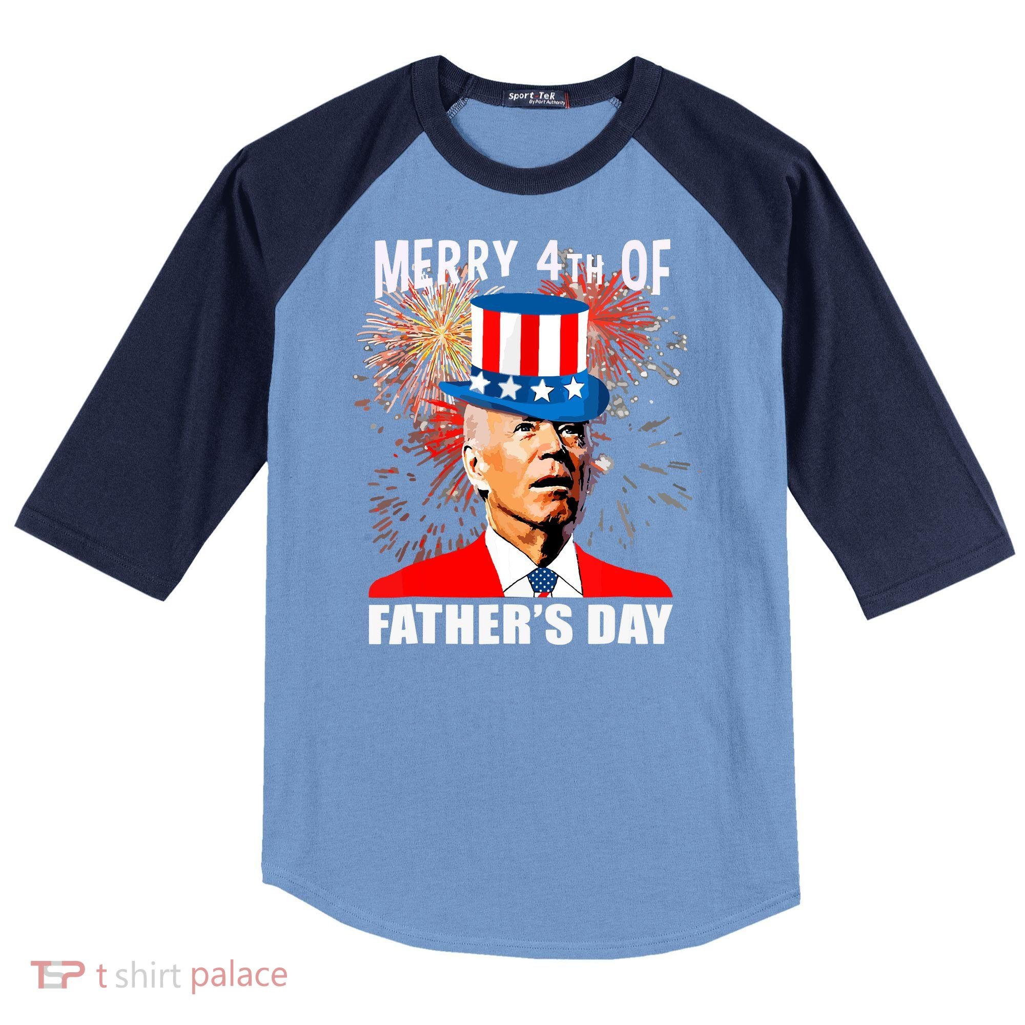 Biden 4th Of July Joe Biden Happy Father's Day Funny Raglan Baseball Sleeve Shirt